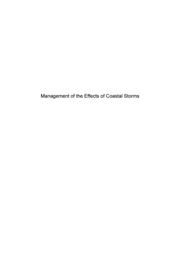 Management Of The Effects Of Coastal Storms Policy Scientific And Historical Perspectives Ciavola