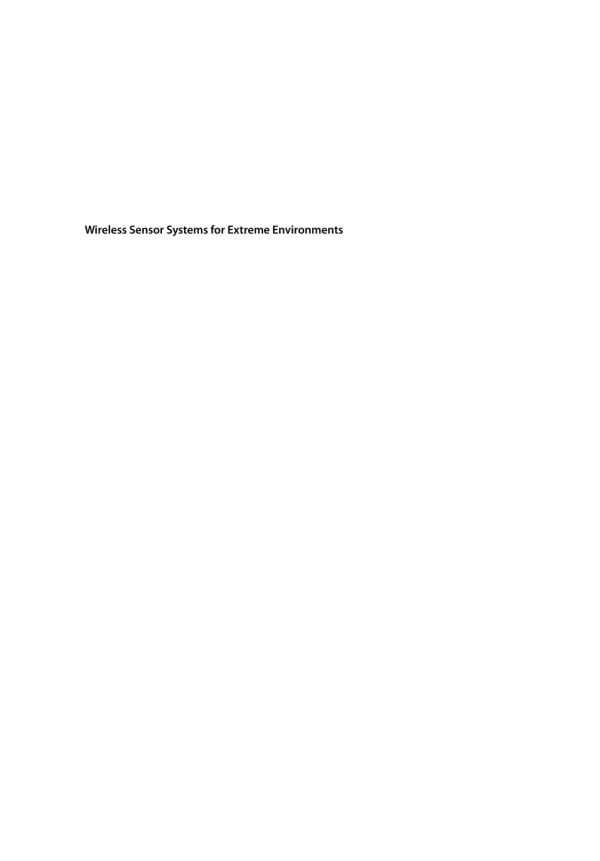 Wireless Sensor Systems For Extreme Environments Space Underwater Underground And Industrial Abedi