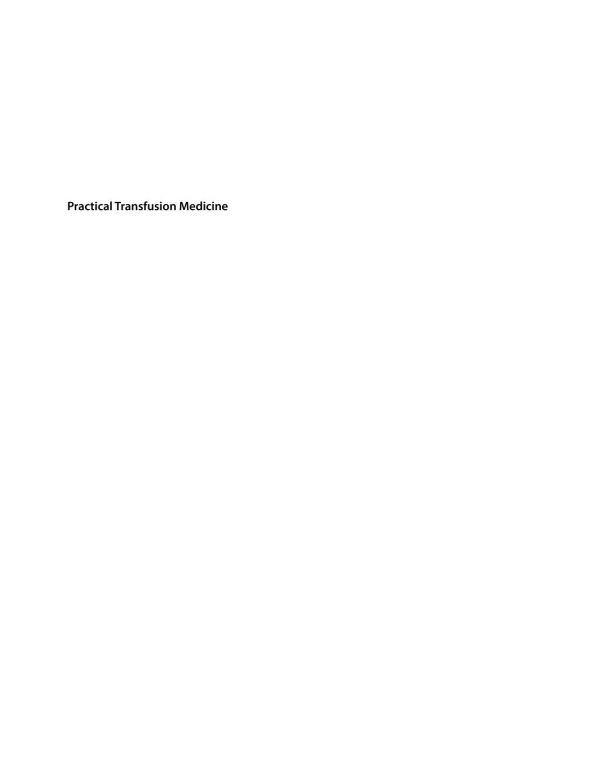 Practical Transfusion Medicine Michael F Murphy David J Roberts