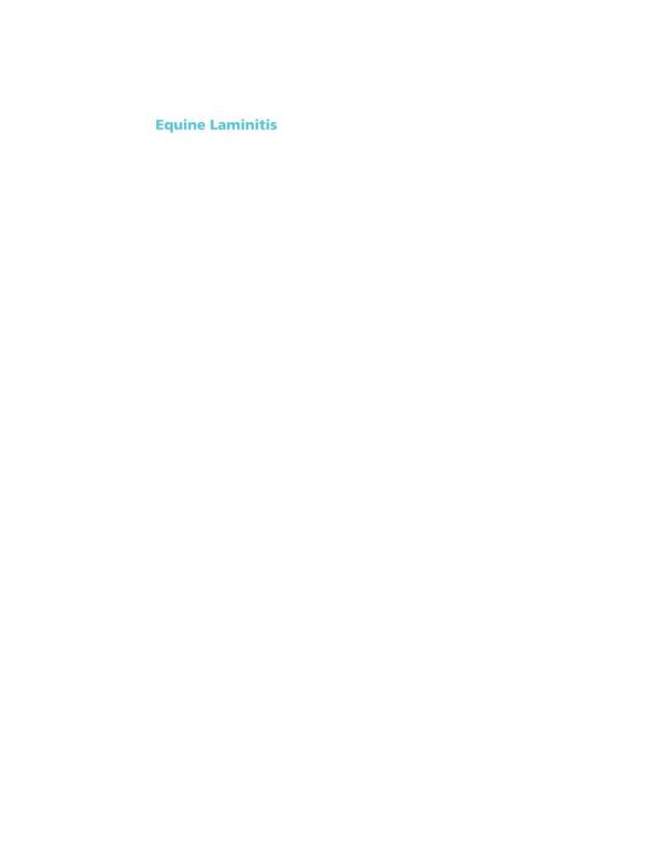 Equine Laminitis Belknap James K Geor Raymond J