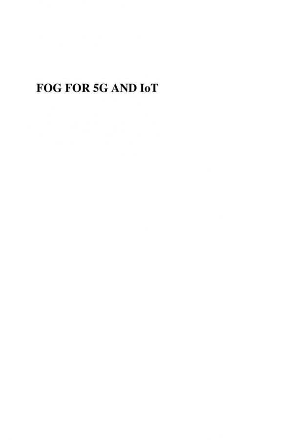 Fog For 5g And Iot Balasubramanian Bharath Bonomi Flavio Chiang