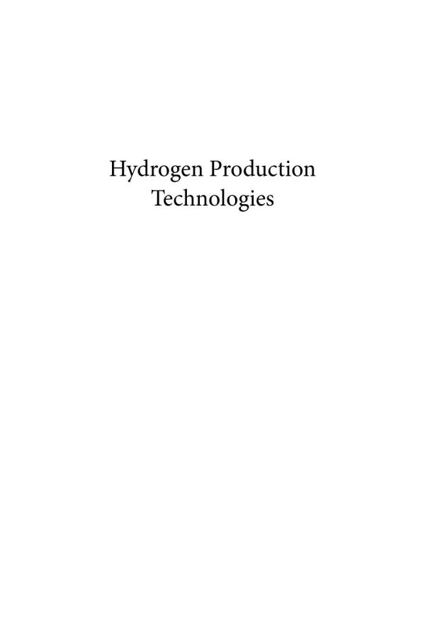Hydrogen Production Technologies Demirci Sankir Nurdan Sankir