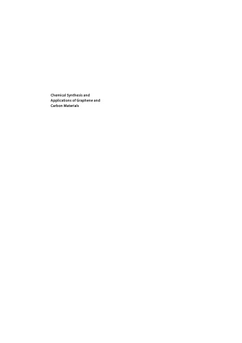 Chemical Synthesis And Applications Of Graphene And Carbon Materials Antonietti