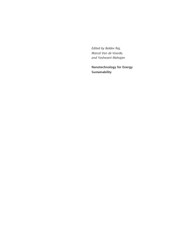 Nanotechnology For Energy Sustainability Mahajan Yashwant Raj