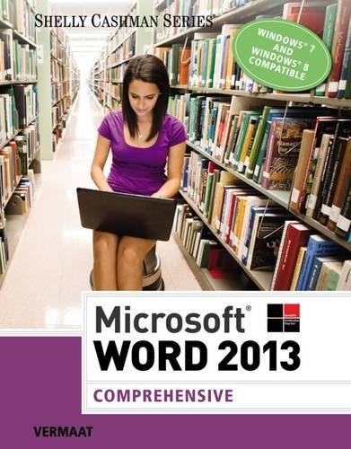 Microsoft Word 2013 Comprehensive 1st Edition Misty E Vermaat