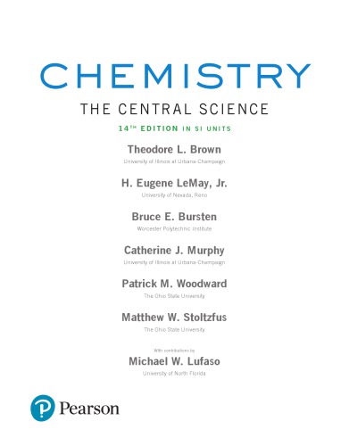 Chemistry The Central Science 14th Edition 14th Edition Theodore L Brown