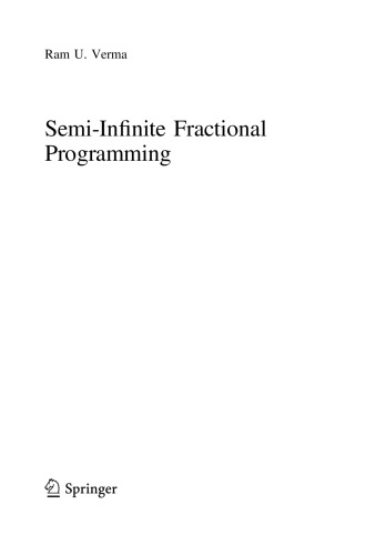 Semiinfinite Fractional Programming Ram U Verma