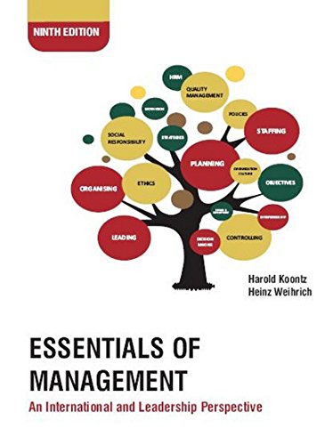 Essentials Of Management An International And Leadership Perspective 9th Edition Harold Koontz