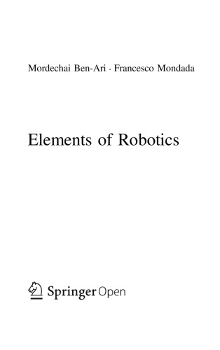 Elements Of Robotics Mordechai Benari Francesco Mondada