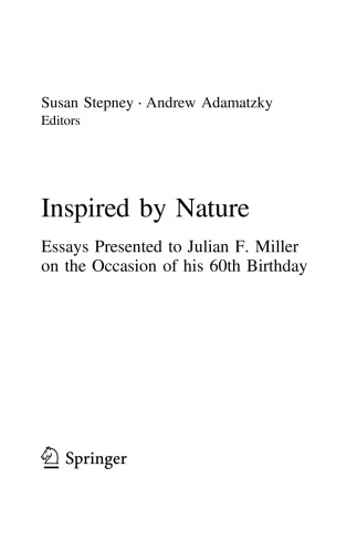 Inspired By Nature Essays Presented To Julian F Miller Susan Stepney