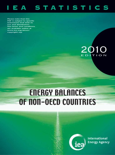 Energy Balances Of Nonoecd Countries 2010 Oecd