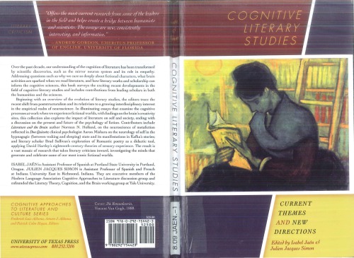 Congnitive Literary Studies Current Themes And New Directions Isabel Jan Julien Jacques Simon