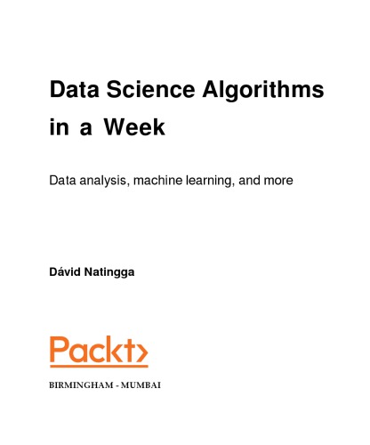 Data Science Algorithms In A Week Dvid Natingga