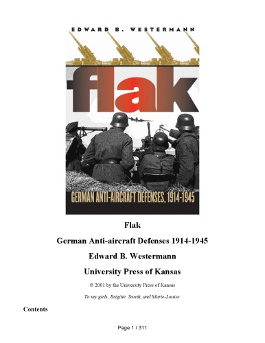 Flak German Antiaircraft Defenses 19141945 Edward B Westermann