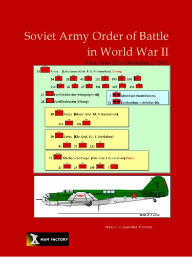 Soviet Army Order Of Battle In World War Ii From June 22 To December 1 1941 Maximino Argelles Martnez