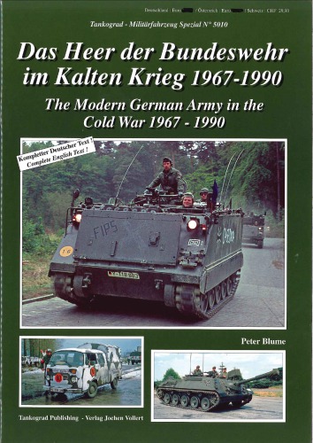 Das Heer Der Bundeswehr Im Kalten Krieg 19671990 The Modern German Army In The Cold War 19671990 Peter Blume