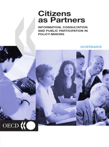 Citizens As Partners Information Consultation And Public Participation In Policymaking Oecd