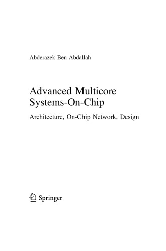 Advanced Multicore Systemsonchip Architecture Onchip Network Design Abderazek Ben Abdallah