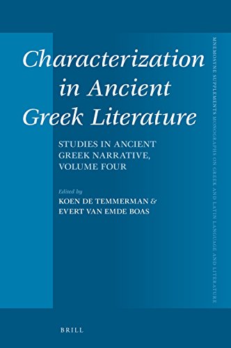 Characterization In Ancient Greek Literature Koen De Temmerman