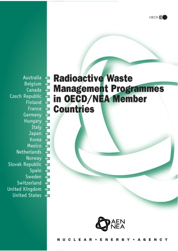 Radioactive Waste Management Programmes In Oecdnea Member Countries Oecd