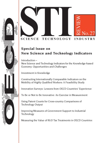 Special Issue On New Science And Technology Indicators No 27 Volume 2000 Issue 2 Oecd