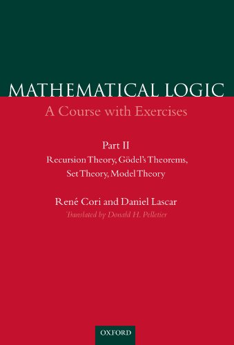Mathematical Logic A Course With Exercises Part Ii Recursion Theory Godels Theorems Set Theory Model Theory 1st Edition Rene Cori