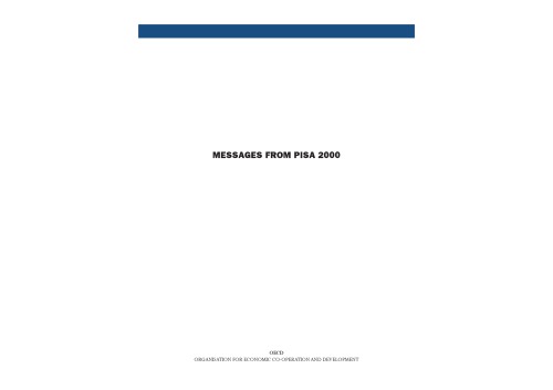 Messages From Pisa 2000t Oecd