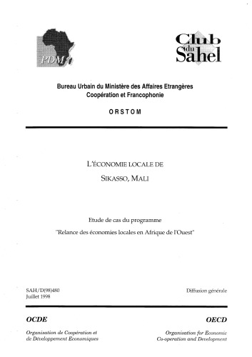 Ecoloc Gerer Leconomie Localement En Afrique Evaluation Et Prospective Etudes Leconomie Locale De Sikasso Mali Resume Oecd