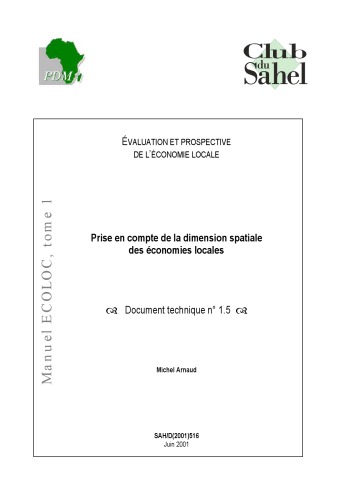 Ecoloc Gerer Leconomie Localement En Afrique Evaluation Et Prospective Approche N 05 Prise En Compte De La Dimension Spatiale Des Economies Locales Document Technique Oecd