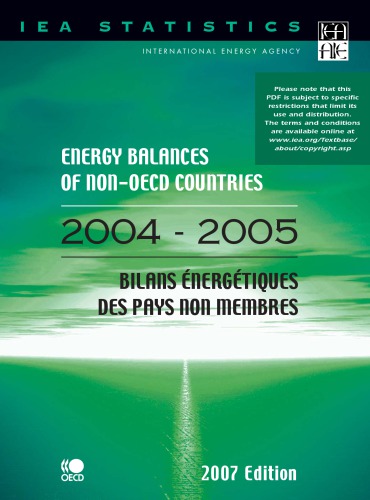 Energy Balances Of Nonoecd Countries 20042005 Oecd