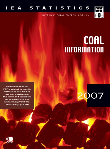 Coal Information 2007 With 2006 Data 2007 Ed Oecd