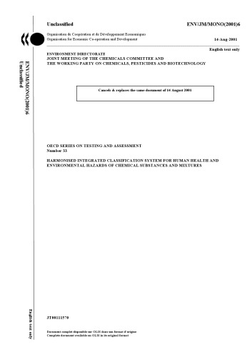 Oecd Guidelines For The Testing Of Chemicals Oecd
