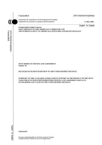 Oecd Guidelines For The Testing Of Chemicals Oecd