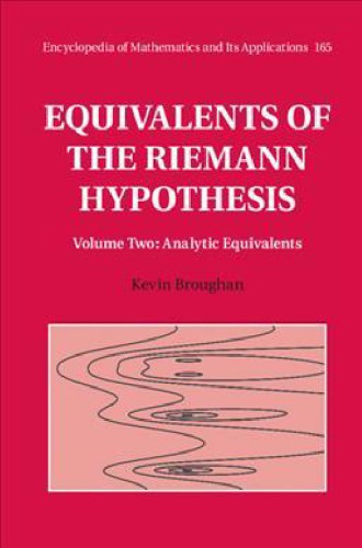 Equivalents Of The Riemann Hypothesis Ii Analytic Equivalents Kevin Broughan