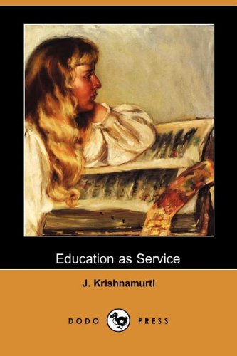Education As Service J Krishnamurti