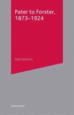 Pater To Forster 18731924 Ruth Robbins Auth