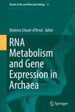 Rna Metabolism And Gene Expression In Archaea 1st Edition Batrice Clouetdorval Eds