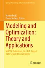 Modeling And Optimization Theory And Applications Mopta Bethlehem Pa Usa August 2016 Selected Contributions 1st Edition Martin Tak