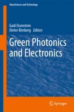 Green Photonics And Electronics 1st Edition Gadi Eisenstein Dieter Bimberg Eds