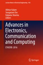 Advances In Electronics Communication And Computing Etaeere2016 1st Edition Akhtar Kalam