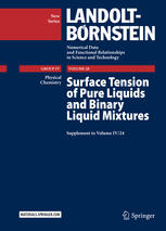 Surface Tension Of Pure Liquids And Binary Liquid Mixtures Supplement To Volume Iv24 1st Edition M D Lechner Eds
