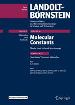 Molecular Constants Mostly From Infrared Spectroscopy Nonlinear Triatomic Molecules Part 1 H2o Hoh Part Hd16o H16od Ht16o H16ot Hd17o H17od Hd18o H18od Dt16o D16ot 1st Edition Guy Guelachvili Eds