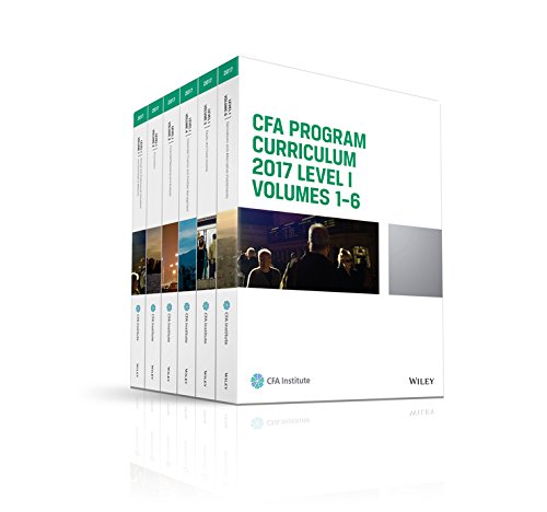 Wiley Cfa 2017 Level I Study Guide Vol 1 1st Edition Cfa Institute