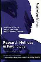 Research Methods In Psychology Mark Forshaw Steven John Jones