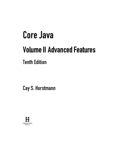 Core Java Volume Ii Advanced Features 10th Cay S Horstmann