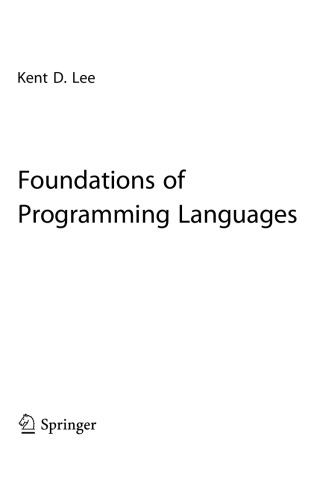 Foundations Of Programming Languages Kent D Lee