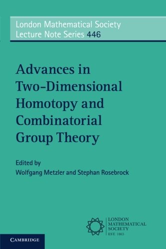 Advances In Twodimensional Homotopy And Combinatorial Group Theory Wolfgang Metzler
