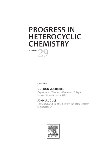 Progress In Heterocyclic Chemistry Gordon W Gribble And John A Joule