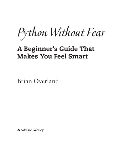 Python Without Fear Brian Overland
