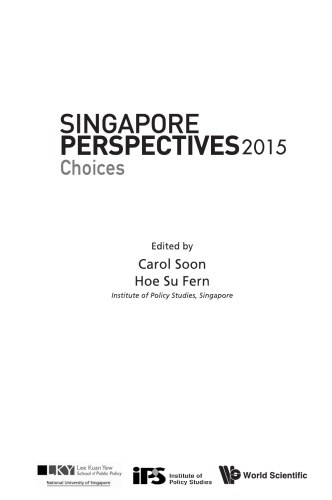 Singapore Perspectives 2015 Choices Carol Soon Hoe Su Fern